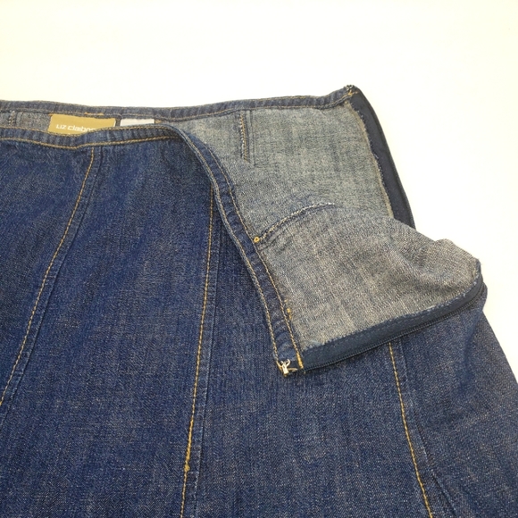 Liz Claiborne Lizwear Womens Trumpet Denim Jean Skirt Size 12 - Picture 4 of 4